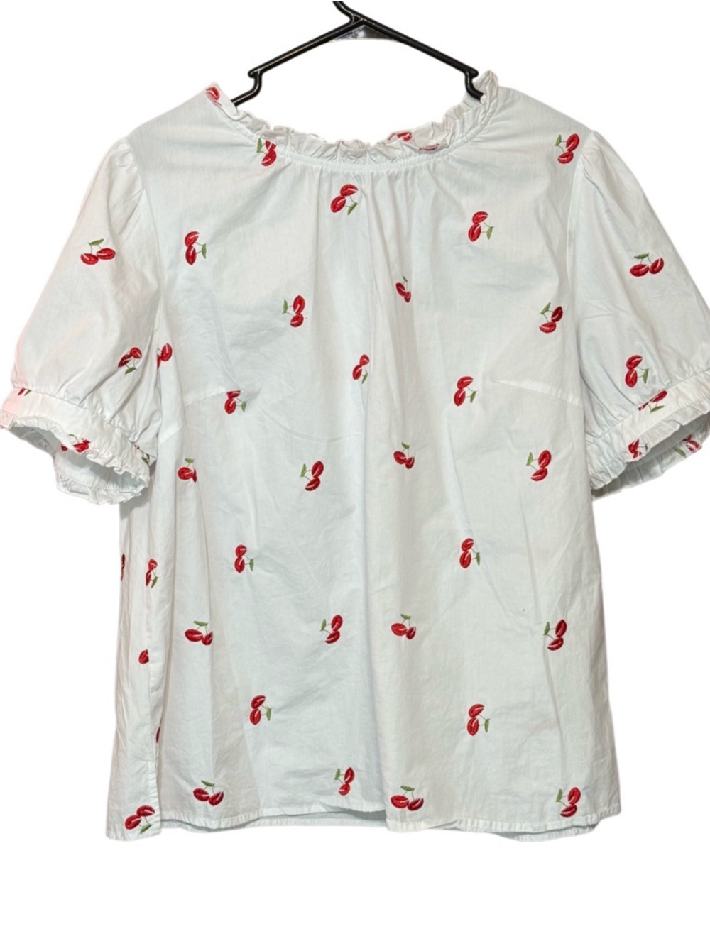 BloomChic Cherry Embroidered Cotton Top Plus Size 18/20 - Picture 2 of 3